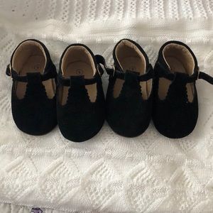 Black baby Girl moccasins for twins